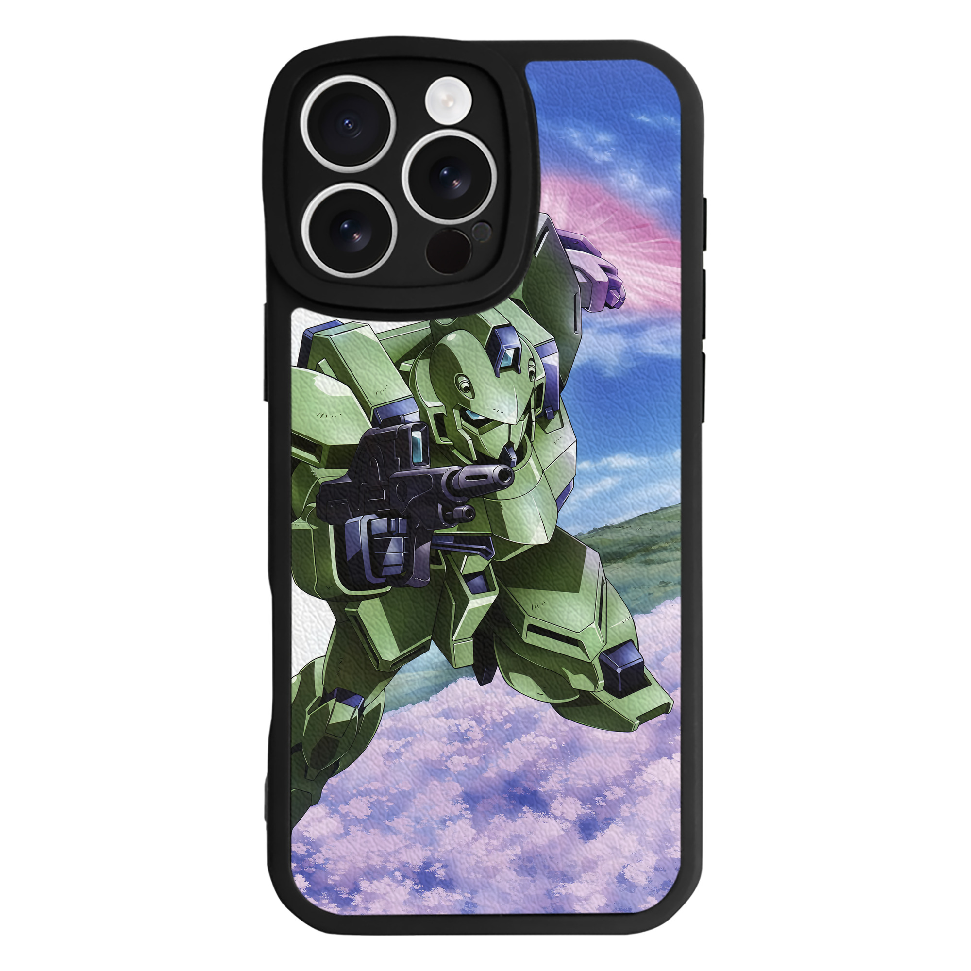 （画像用） 機動戦士ガンダム Mobile Suit Gundam 【iPhone 16シリーズ対応】シリコンスマホケース（レザー調） 材質：シリコン